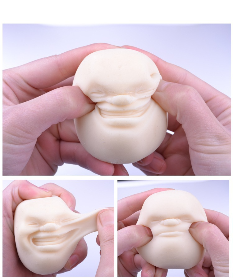 Squishy in schiuma, divertenti figure con espressioni facciali, giocattoli antistress da ufficio, palline in TPR e rilassanti per il viso_voghion.com
