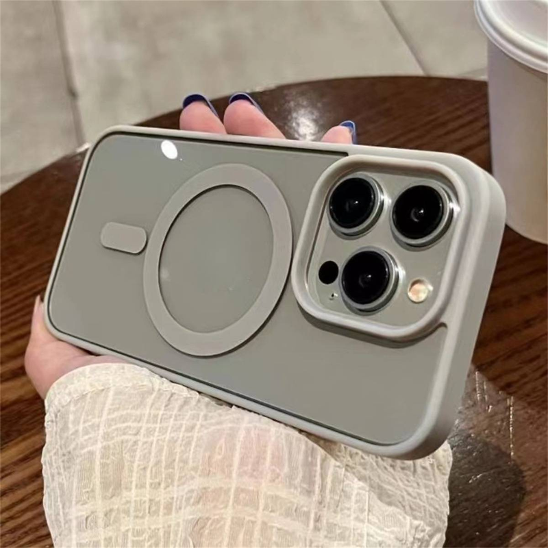 Magnetische, transparente Hülle für iPhone 16/15 – Stoßfester Silikon-Bumper & kratzfeste Acryl-Rückseite, vergilbungsbeständige Schutzhülle_voghion.com