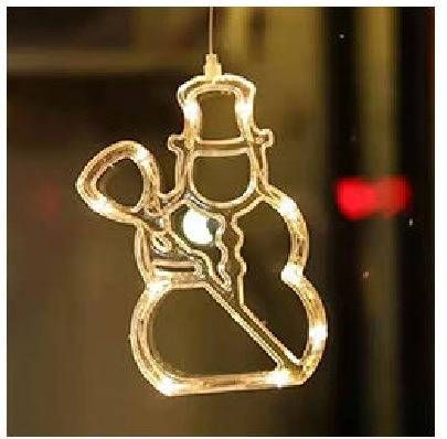 Luces LED navideñas con ventosa para ventanas: renos, muñecos de nieve, Papá Noel, estrellas y más. Ideales para el hogar y la tienda._voghion.com