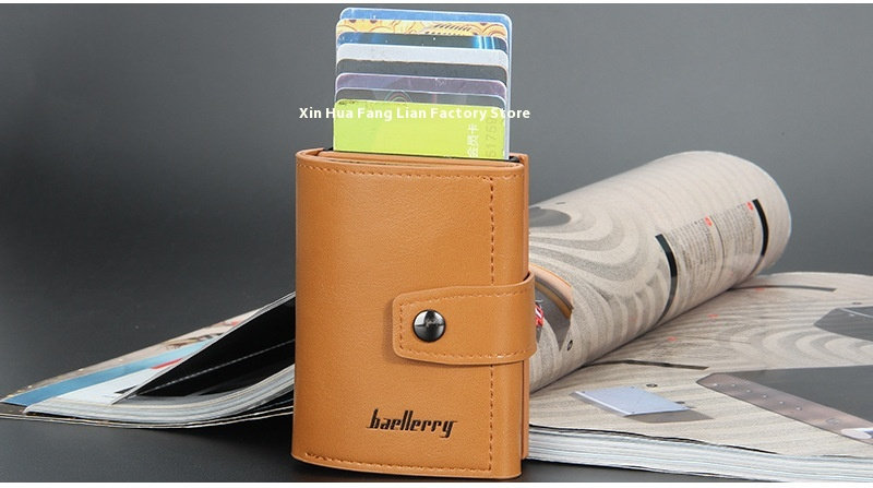 Baellerry Nowa torba męska RFID Aluminiowe pudełko Bullet Card Wielopozycyjna antymagnetyczna klamra z klipsem_voghion.com