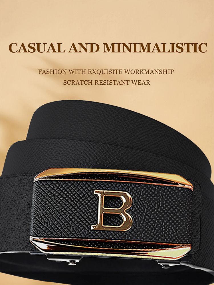 HOT New Fashion 12 Constellations Automatic Alloy Toothless Buckle Business Leather Men's Jeans High Quality PU_voghion.com