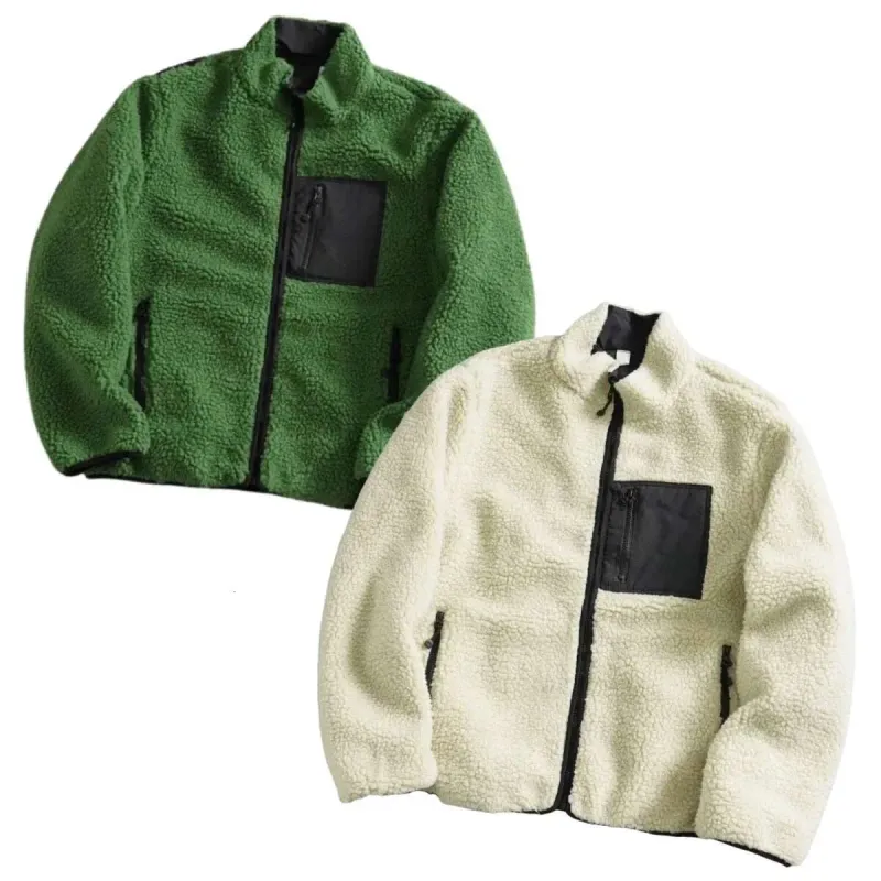 Giacca in pile reversibile: cappotto oversize in lana d'agnello ispirato al Y2K per lo streetwear e lo stile casual_voghion.com