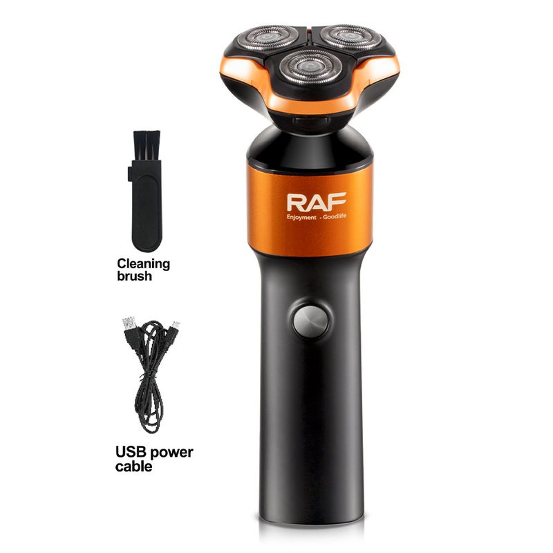 RAF Electric Shaver Washable Rechargeable Three Heads Independent Floating Digital Display Portable_voghion.com