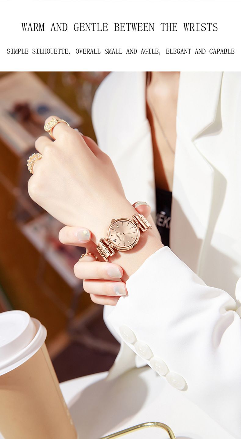 Women's Vintage-Inspired Quartz Watch With Mesh/Leather/Stainless Steel Strap, Minimalist Bar Dial, Light Luxury Casual Wristwatch Dial Watch Female_voghion.com