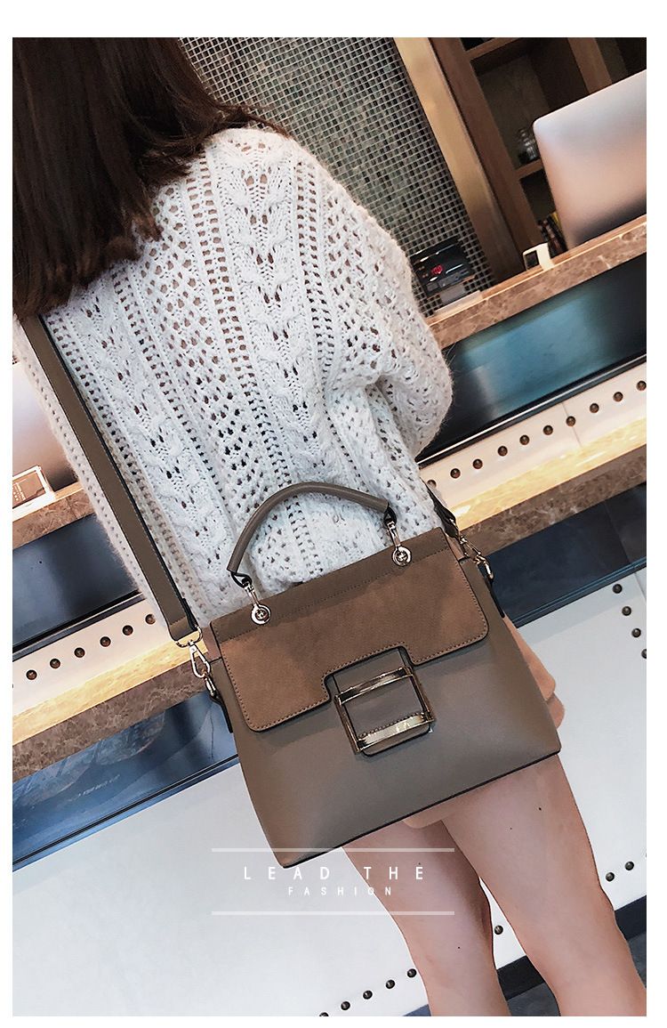Frosted Women's Bag Wide Shoulder Strap Crossbody Small Square Bag Portable Shoulder Bag_voghion.com