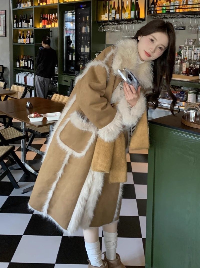 Cappotto invernale di pelliccia ecologica spessa e di lusso in pelliccia di volpe di alta qualità per donna_voghion.com
