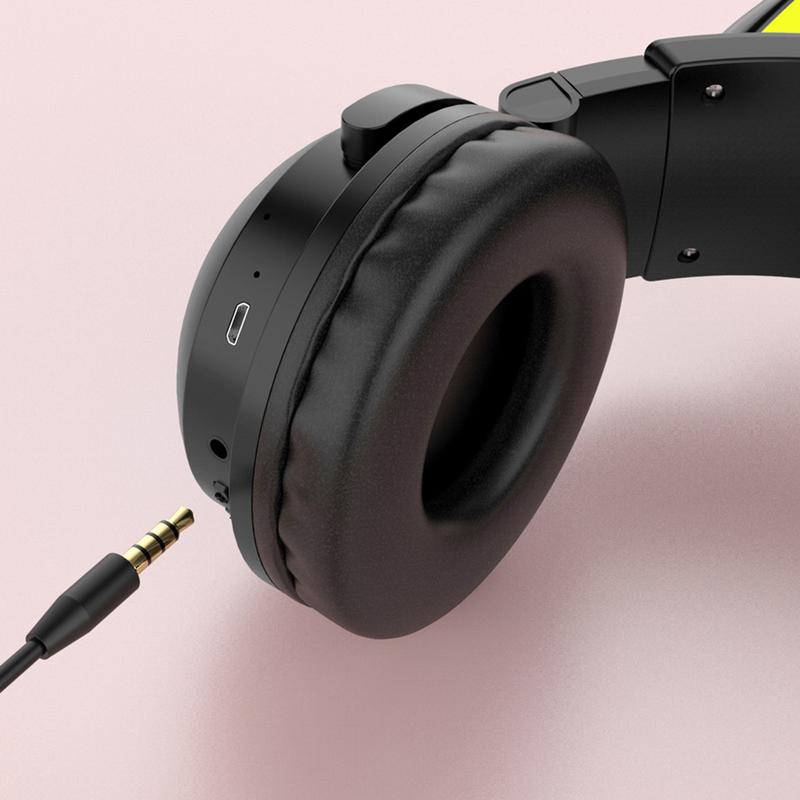 Bluetooth-kompatibel Kopfhörer Bunte Leucht Katze Ohr Form Stereo Musik Wireless Gaming Headset für Handy_voghion.com