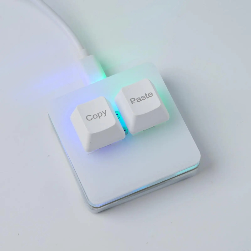 Benutzerdefinierte Mini Copy Paste 2 Tasten RGB ro OSU Tastatur Programmierbare mechanische Tastatur für Gaming-Arbeiten_voghion.com