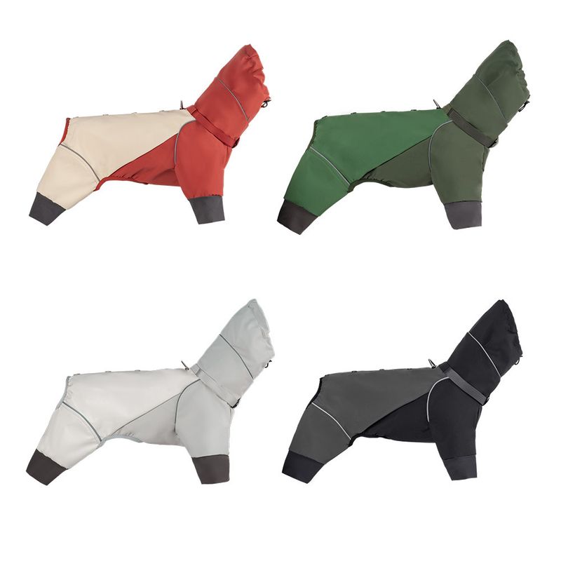 Pet Full Coverage Back-Opening Four-Legged Raincoat Windproof Belly-Wrapped Dog Outdoor Waterproof Jacket_voghion.com
