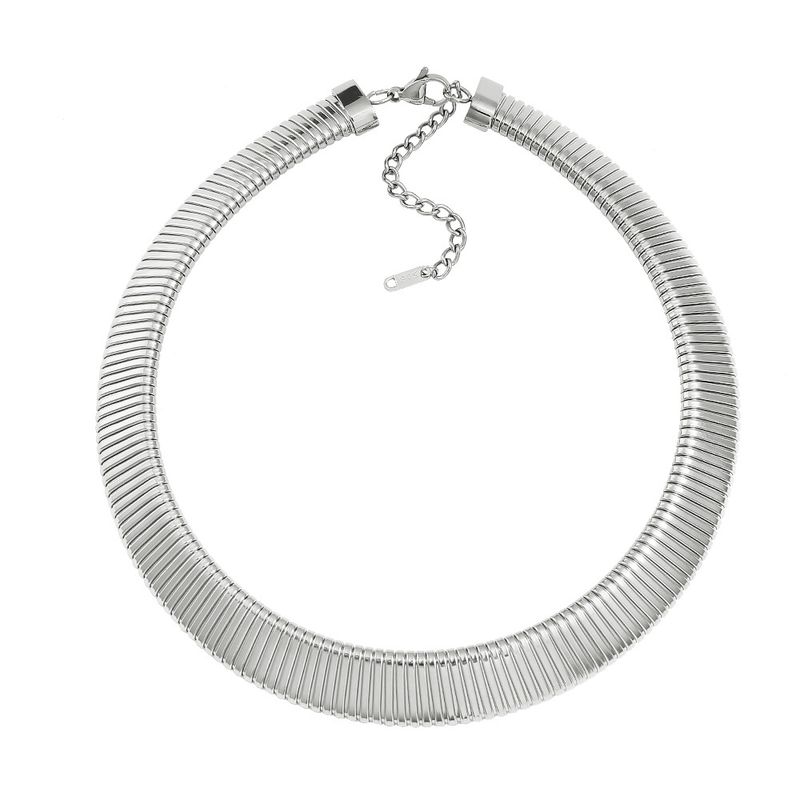 Damen Schmuckset Mode Offene Armbänder Personalisierte Breite Version Schlichter Ringkragen Punk Stil Schmuckset Weiblich_voghion.com