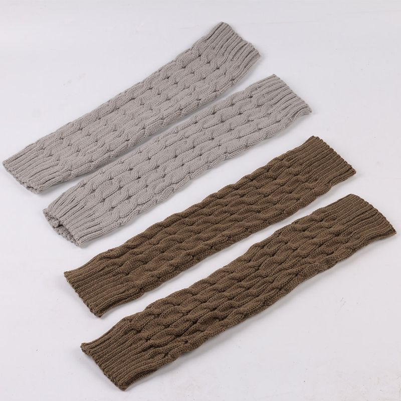 Grobe Wollsocken, Beinwärmer, gestapelte Socken im koreanischen Stil, gestrickte Beinabdeckungen für Herbst und Winter, grenzüberschreitende, achtstellige, gedrehte Beinschutzstiefel_voghion.com