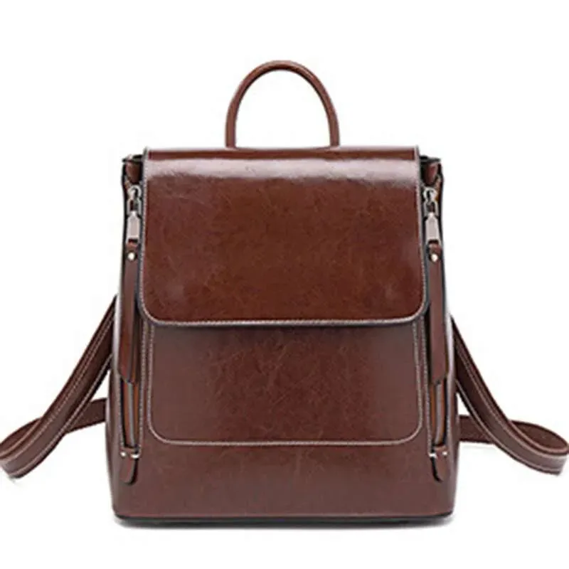Designer 2025 Frauen Rucksack Daypack Schulter Schule Buch Laptop Echtes Leder Weibliche Dame Rindsleder Cross Body_voghion.com