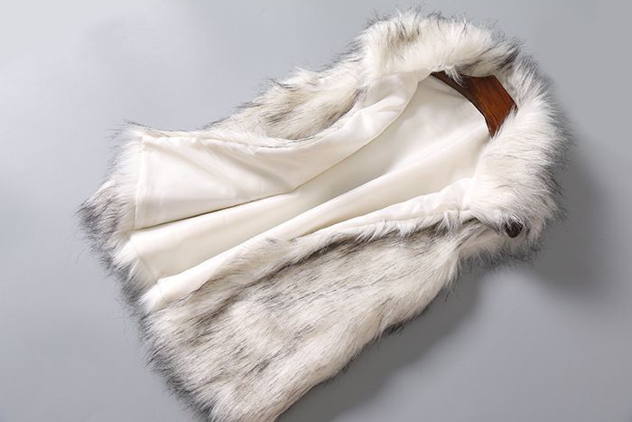 Nouveau gilet en fourrure d'automne et d'hiver européen et américain, gilet en fausse fourrure, col montant mi-long, veste en fausse fourrure, veste gilet_voghion.com