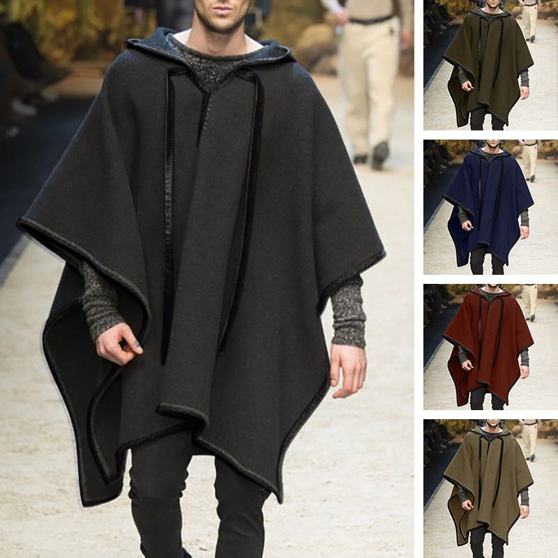 2024 Men's shawl cover, cape, woolen jacket trend_voghion.com