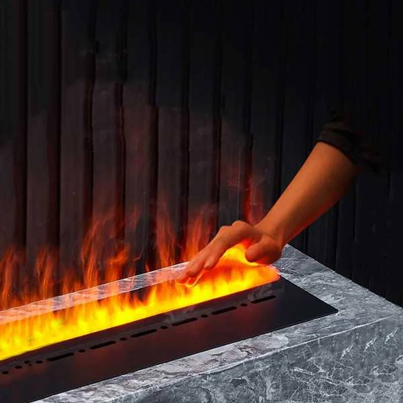New 3D Realistic Flame Water Vapor Fireplace Humidifier, 5-year Warranty, Silent Water Mist, Automatic Drainage, Steam Fireplace_voghion.com