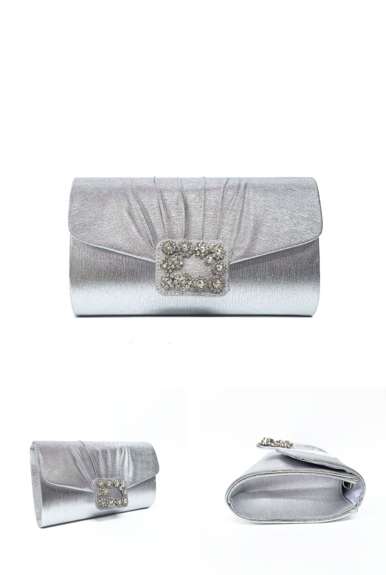 Damentaschen Retro High-End-Abendtasche für Damen, Kettentasche im kalten Stil mit plissiertem Design, Clutch mit trendigem Temperament_voghion.com