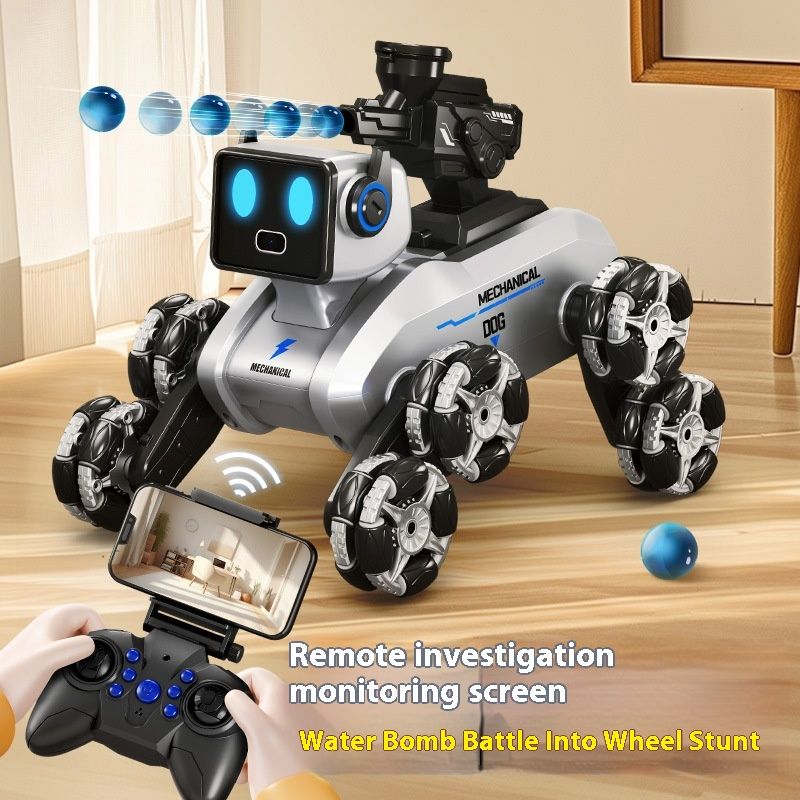 Kinderen speelgoed jongen intelligente robot acht wielen waterbom continue elektronische huisdier machine gebaar detectie mechanisch_voghion.com