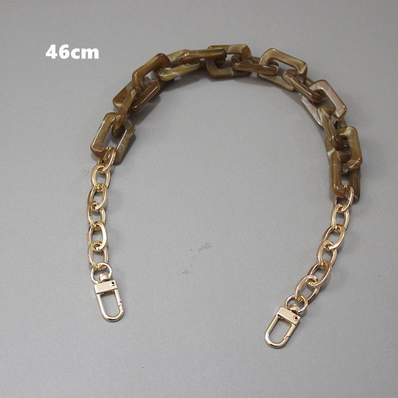 Damen Neue vielseitige Mode Acryl handgefertigte Kette Tasche Metall Zubehör einzelne Schultergurt_voghion.com