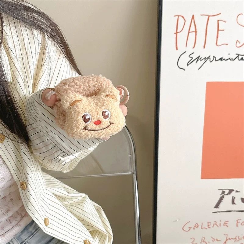 Cute Butter Bear Compatible With 1/2 Earphone Case Hard Shell A Pple 3rd 4th Generation Cartoon_voghion.com