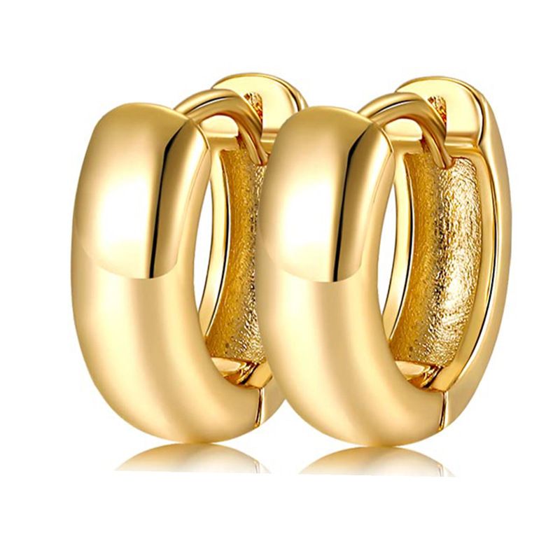 Dicker Gold-Reifen-Retro-Kalt-Nische High-End-Ohrringe Ohrschnallen_voghion.com
