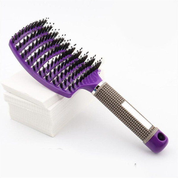 Manlig och kvinnlig hårborste, hårbottenmassagekam, borstborste, nylonvåt curlingkam, lämplig för Stonego Salon hårstylingverktyg_voghion.com