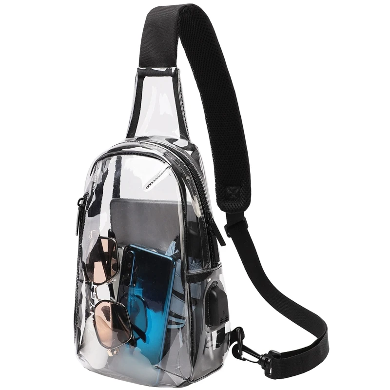 Nuova borsa a tracolla trasparente in PVC borse a tracolla a tracolla telefono petto casual trasparente_voghion.com