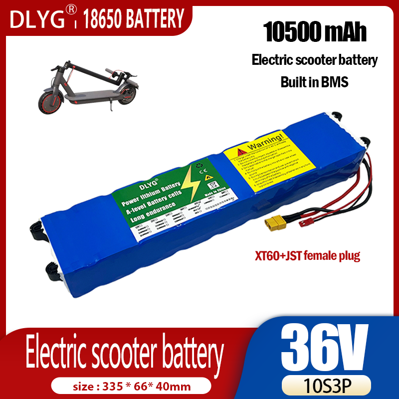 Baterija za električni skuter 36V, 10S3P 10500mAh, vgrajen BMS, primerna za Xiaomi M365_voghion.com