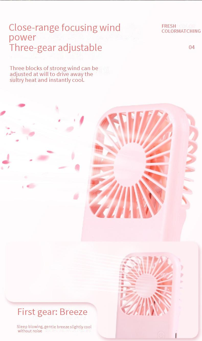 Portable Mini Pocket Fan - USB Rechargeable 3-Speed Adjustable Ultra-Lightweight Personal Cooling Fan For Outdoor Travel & Office Use_voghion.com