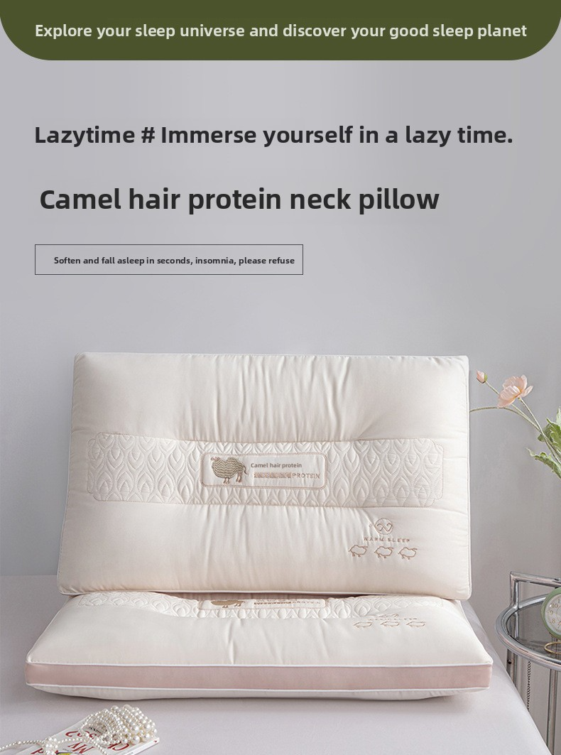 Oreiller orthopédique en mousse à mémoire de forme pour soulager les douleurs cervicales - Oreiller en fibres moyennement souples pour les dormeurs sur le côté et sur le dos. Respirant et hypoallergénique._voghion.com