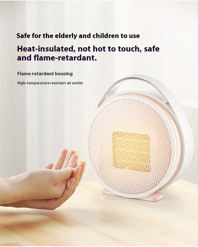 Mini riscaldatore da tavolo, riscaldamento rapido in ceramica PTC da 1000 W, riscaldatore elettrico silenzioso a doppia velocità per ufficio domestico, 2 colori, protezione da surriscaldamento e ribaltamento_voghion.com
