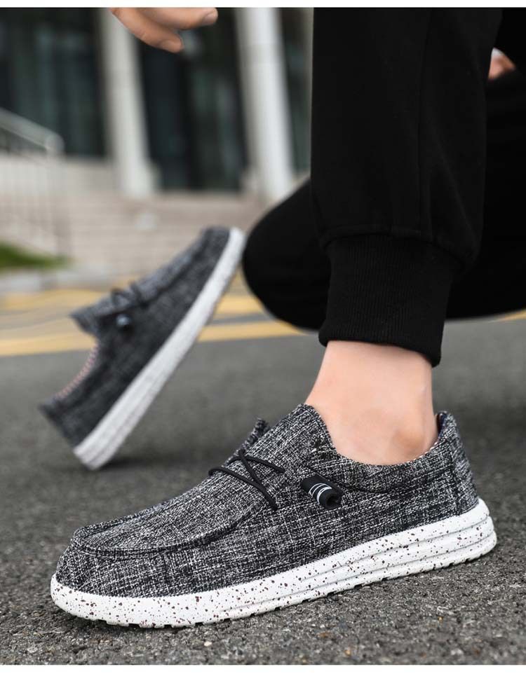 Große Herrenschuhe, Loafer, koreanischer Stil, modisch, lässig, trendig, atmungsaktiv, leicht, zum Hineinschlüpfen, leichte Canvas-Schuhe_voghion.com