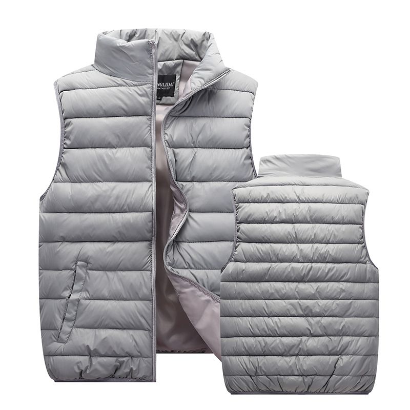 Modna kamizelka 2026 Keep Warm damska/męska ze stójką, jednolitym kolorem, bez rękawów, zapinana na zamek, swobodna, dopasowana, bawełniana kamizelka_voghion.com