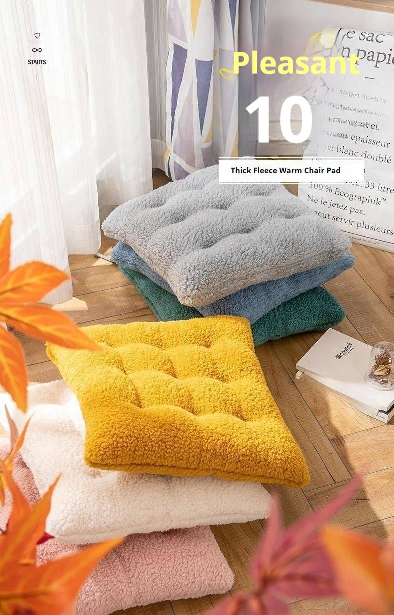 Cuscino per divano in pile Sherpa - Cuscino universale ultra morbido e spesso con lacci antiscivolo, 40x40 cm/45x45 cm, eleganti motivi solidi e geometrici_voghion.com