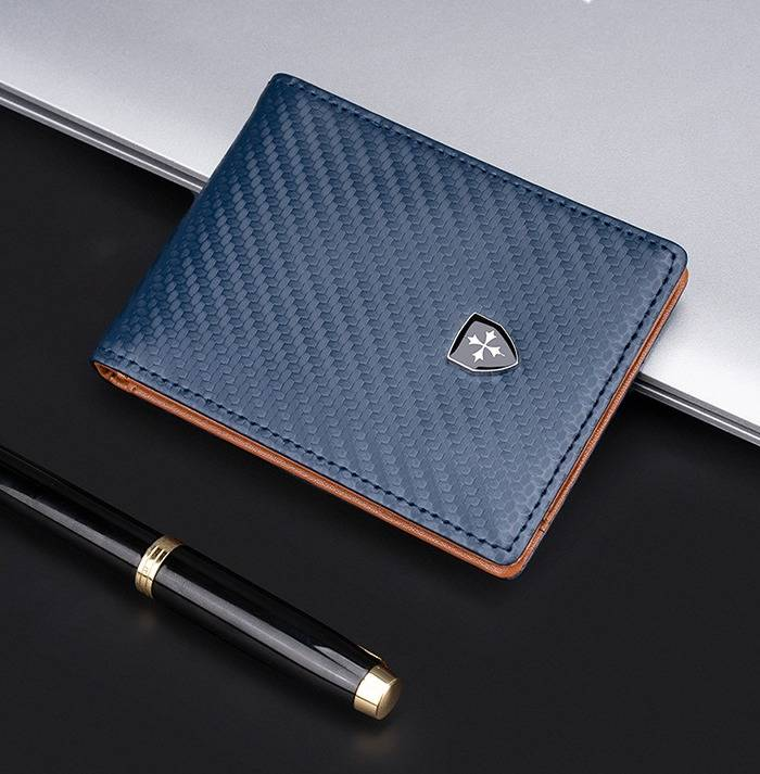 Baellerry RFID Blocking Men's Slim Wallet – Anti-Theft Credit Card Holder With Coin Pocket, PU Leather Bifold Wallet For Daily Use (Black, Gray)_voghion.com