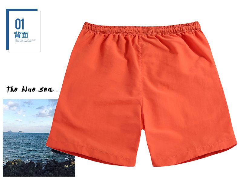 Summer candy color shorts shorts men's beach pants elastic waist drawstring loose cross-border straight shorts_voghion.com
