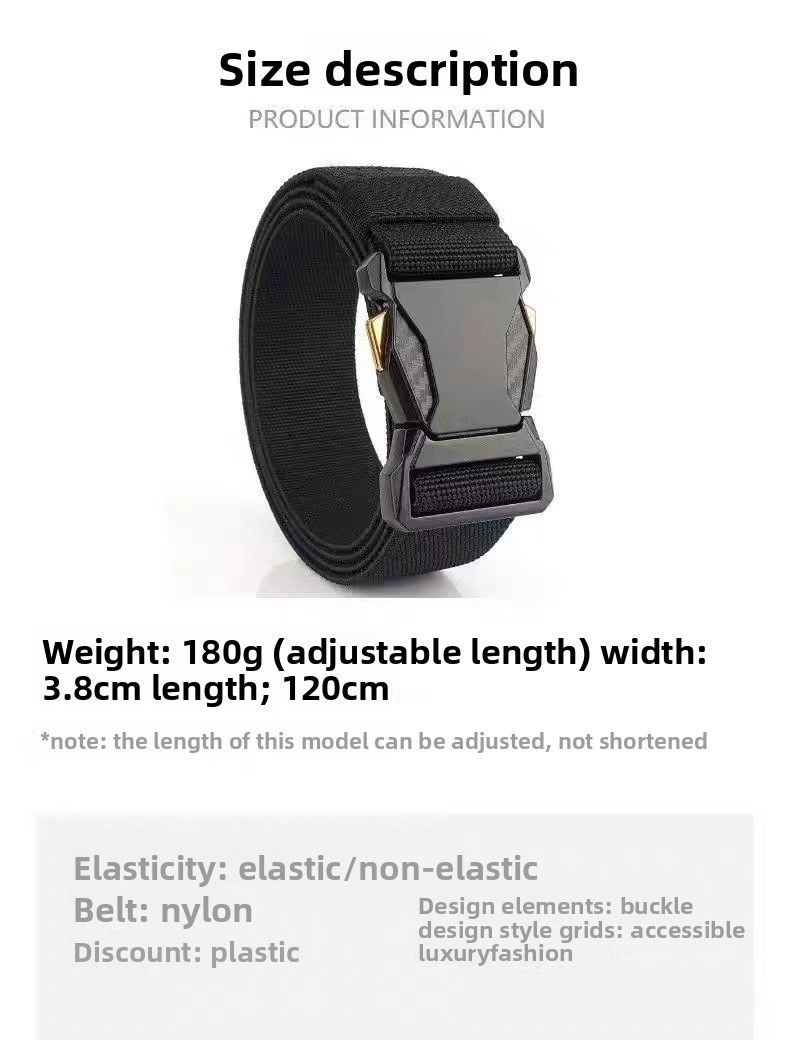 Men's Nylon Canvas Military Training Tactical Belt Multifunctional Outdoor Training Belt_voghion.com