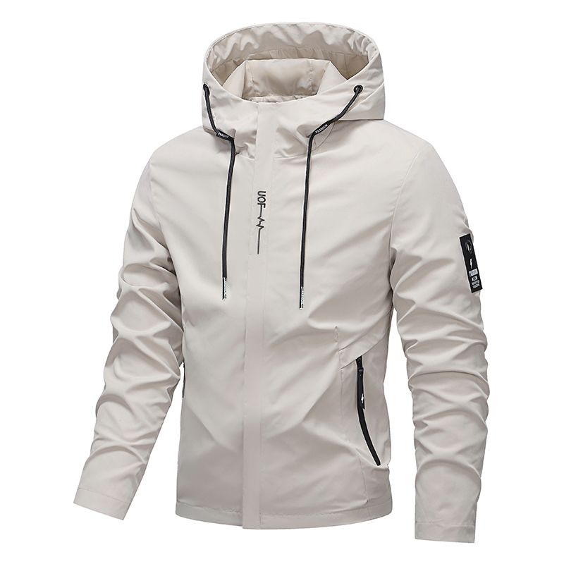 Giacca impermeabile da uomo, giacca softshell con cerniera e cappuccio, giacca a vento, escursionismo, campeggio, cappotti leggeri, cappotti primaverili ed autunnali_voghion.com