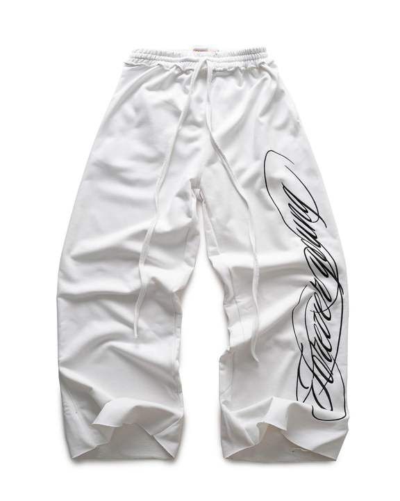 Herren-Streetwear-Hose mit weitem Bein – Gerade geschnittene Baumwollhose mit hoher Taille für den urbanen Style (Schwarz, Weiß)_voghion.com