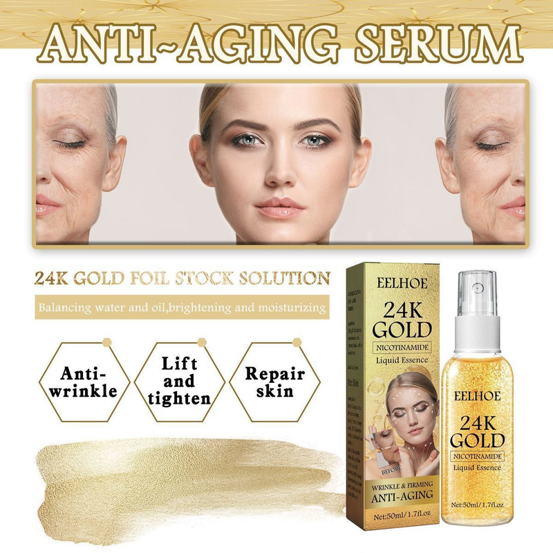 El nuevo spray antiarrugas con lámina de oro 2024 reduce las líneas finas, hidrata, levanta la piel y reafirma la esencia._voghion.com