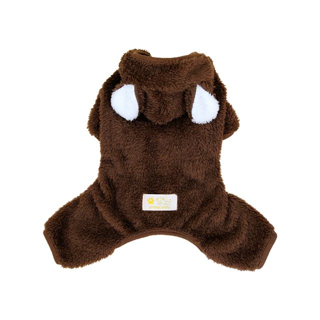 Felpe con cappuccio in pile caldo per animali domestici, abbigliamento per cani di piccola e media taglia, pigiami con bulldog francese, chihuahua, lavori di costruzione per cani, mocio di PawParty Store_voghion.com
