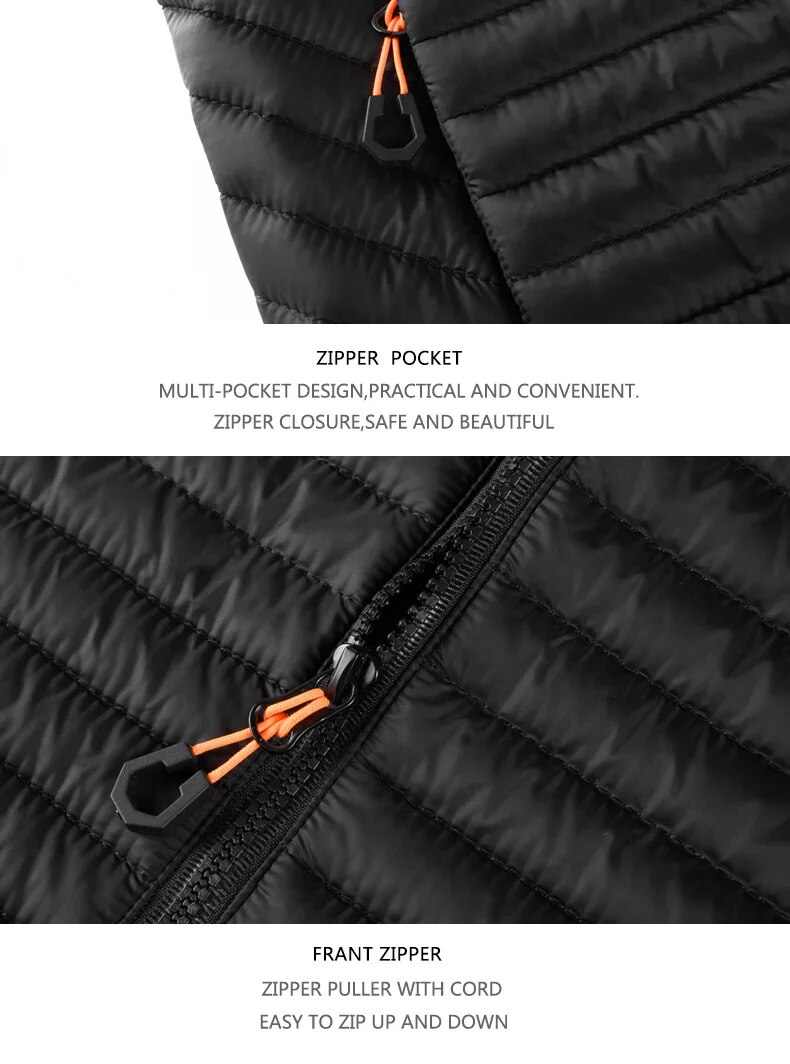 Autumn Winter Hooded Vest Men Casual Solid Color Zipper Pockets Windproof Sleeveless Jacket Men Korean Fashion Waistcoat Men_voghion.com