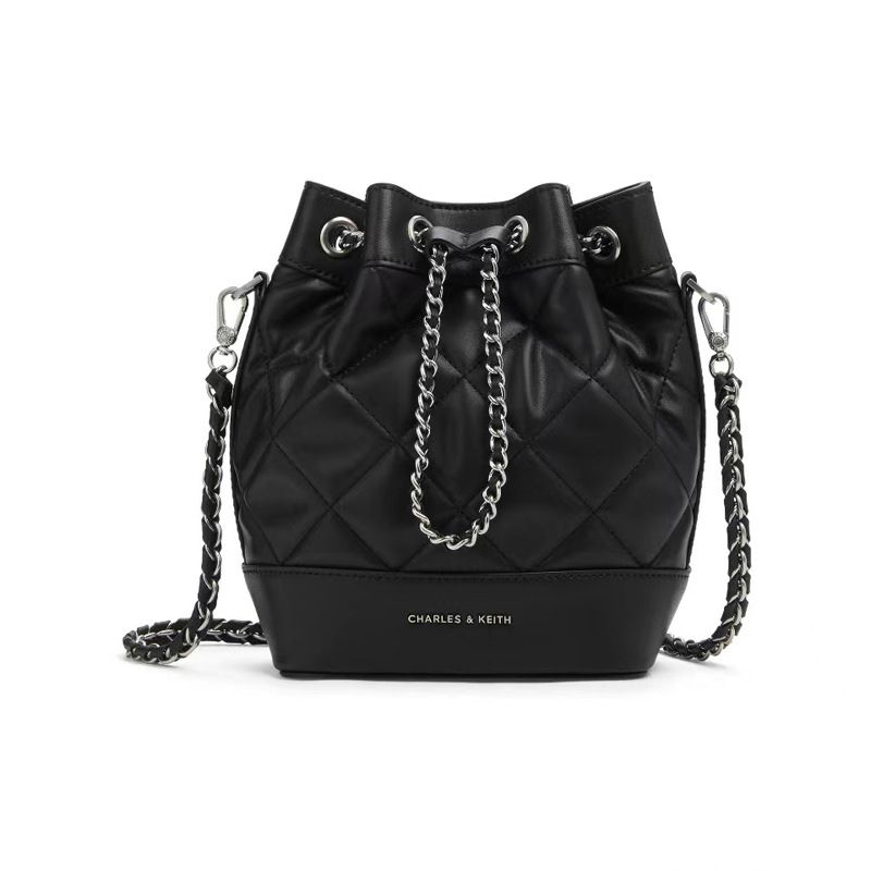 Borsa a tracolla versatile di alta moda da donna, borsa a secchiello con catena di diamanti di Xiao C, modello 2024_voghion.com