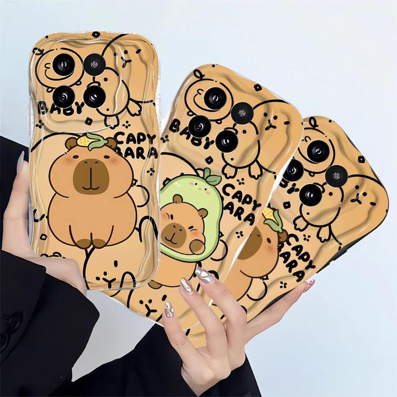 Capybara Cute Cartoon Phone Case for Xiaomi Mi 11 12 Lite 12T 12T Pro X3 NFC X3 X3 Pro X5 5G Silicone Cover_voghion.com