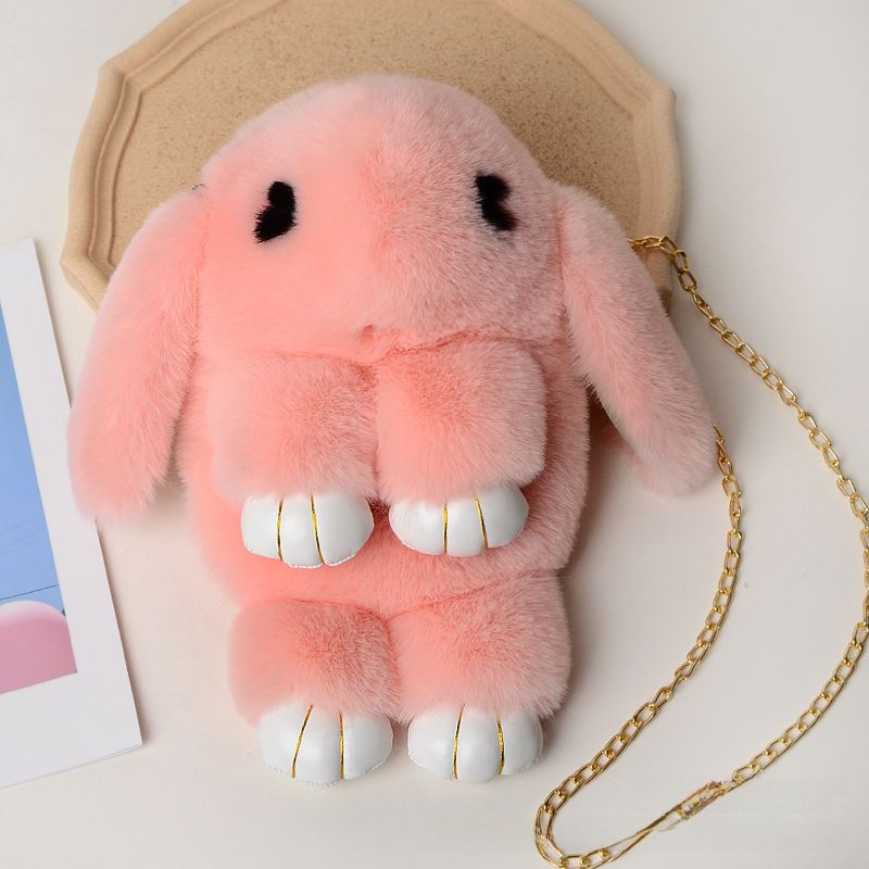 Dead Rabbit bag cute rabbit Rex rabbit fur bag plush rabbit bag chain Rabbit bag crossbody_voghion.com