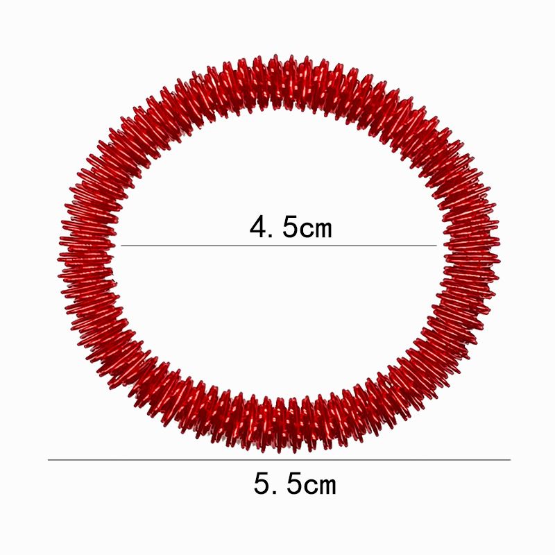 Juguetes para aliviar el estrés, masajeador de muñeca con resorte de descompresión, pulsera de resorte con forma especial, anillo de acero con resorte, juguete de metal de descompresión al por mayor._voghion.com