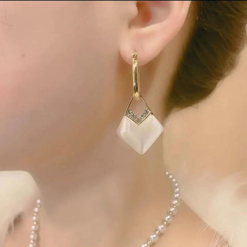 Elegant Niche Design Geometric Ling Earrings Light Luxury High-end All-match Fashion Earrings Earrings Trendy_voghion.com