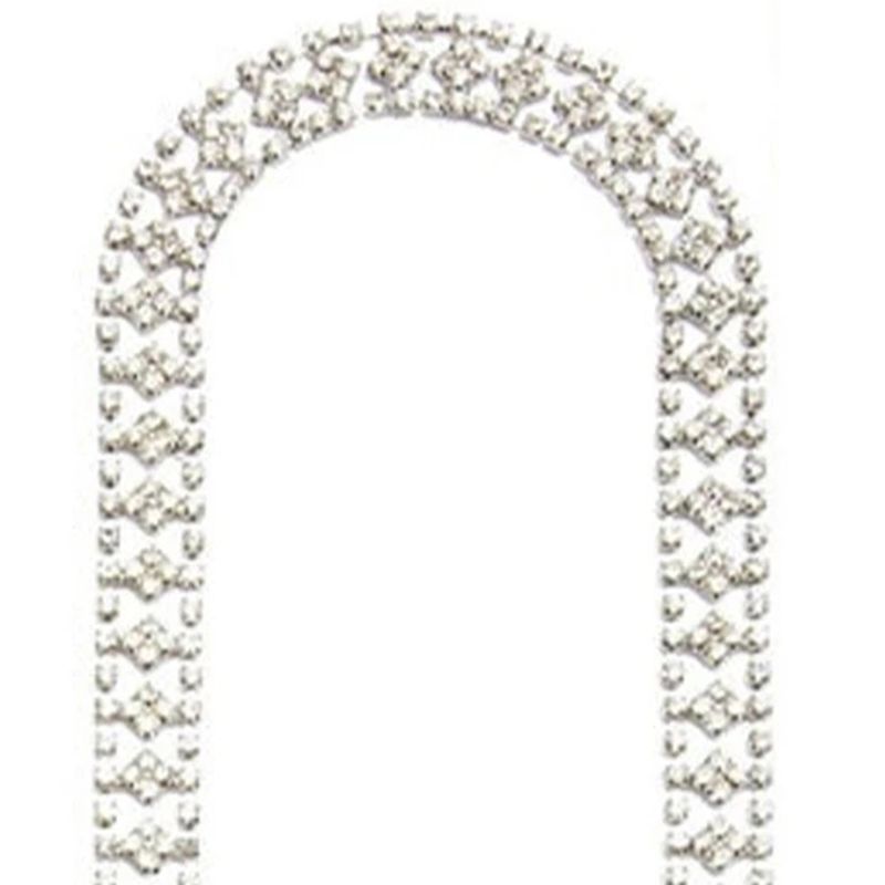 Bodychain a forma di fiore, catena per spalla, semplice catena con artiglio di strass, accessori per abiti da banchetto estivi di alta qualità per le donne_voghion.com