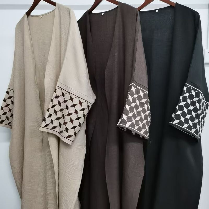 Damenbekleidung Dubai Stickerei Elegantes Kleid_voghion.com