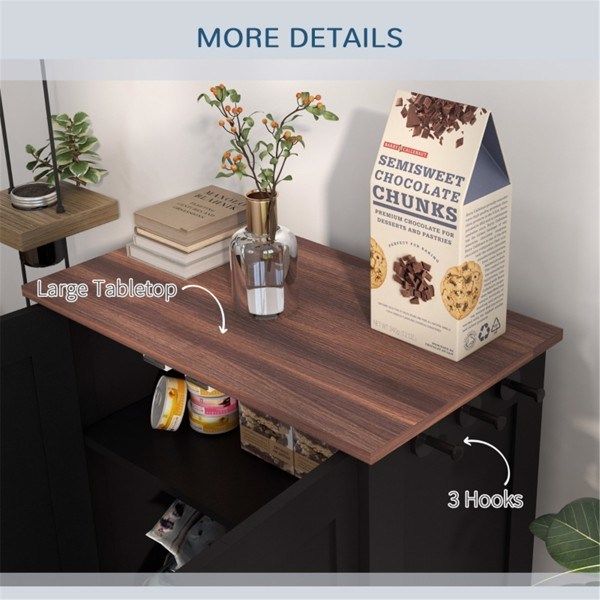 Dog Food Storage Cabinet-Black(Prohibited by WalMart)_voghion.com