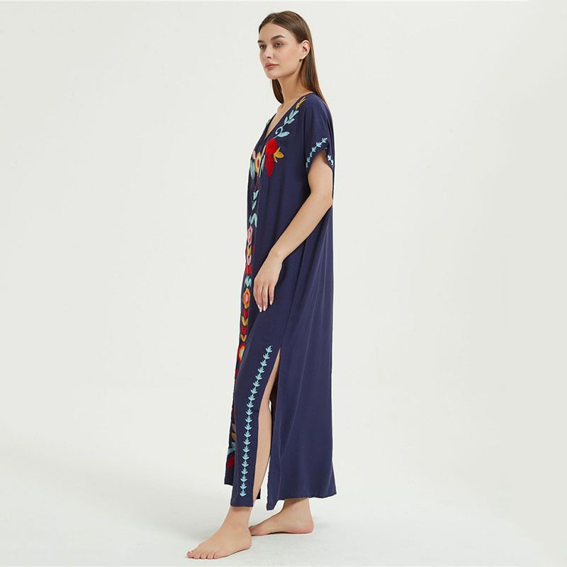 popolare copricostume da spiaggia ricamato in rayon da donna, stile abito ricamato, camicia di protezione solare per bikini al mare, 20 colori_voghion.com